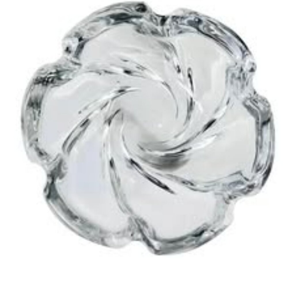 Pristine 1980s Swedish Crystal Bowl by Orrefors. Signed